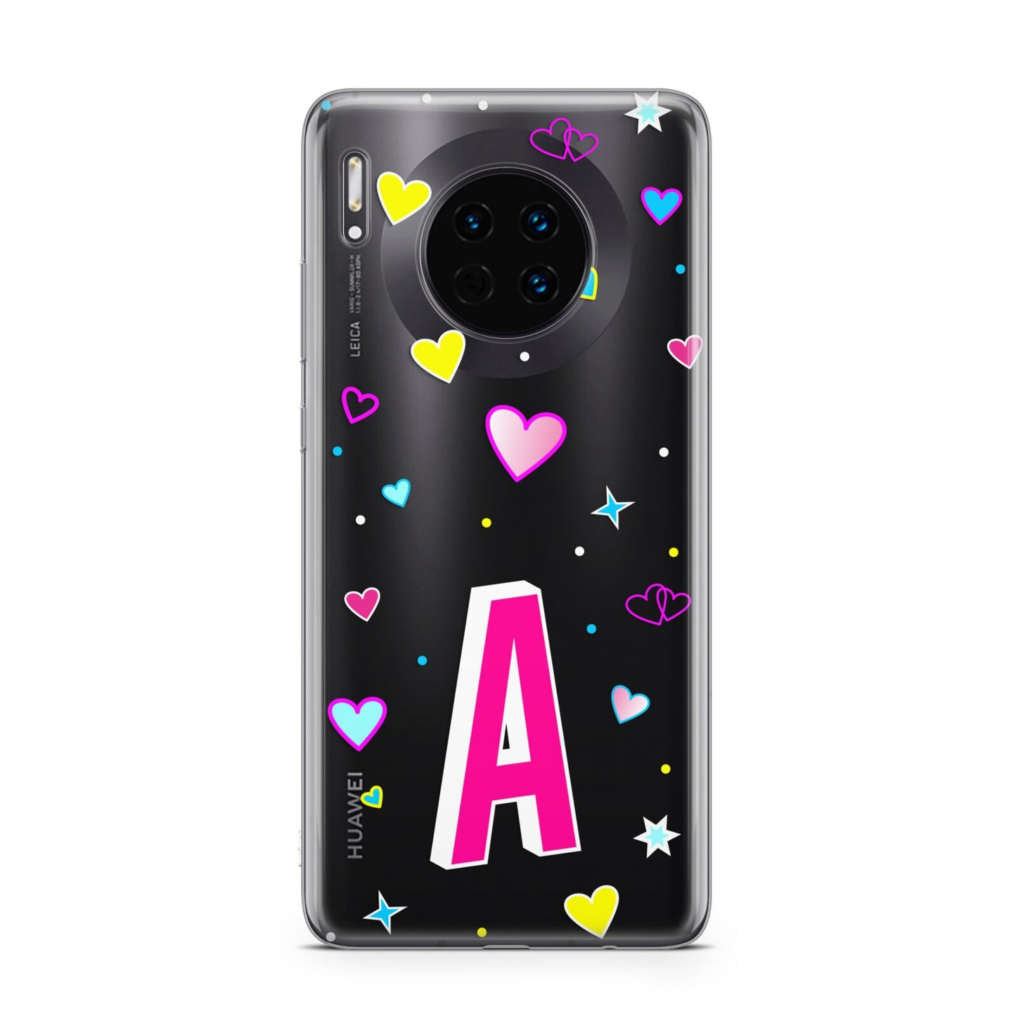 Personalised Heart Alphabet Clear Huawei Mate 30