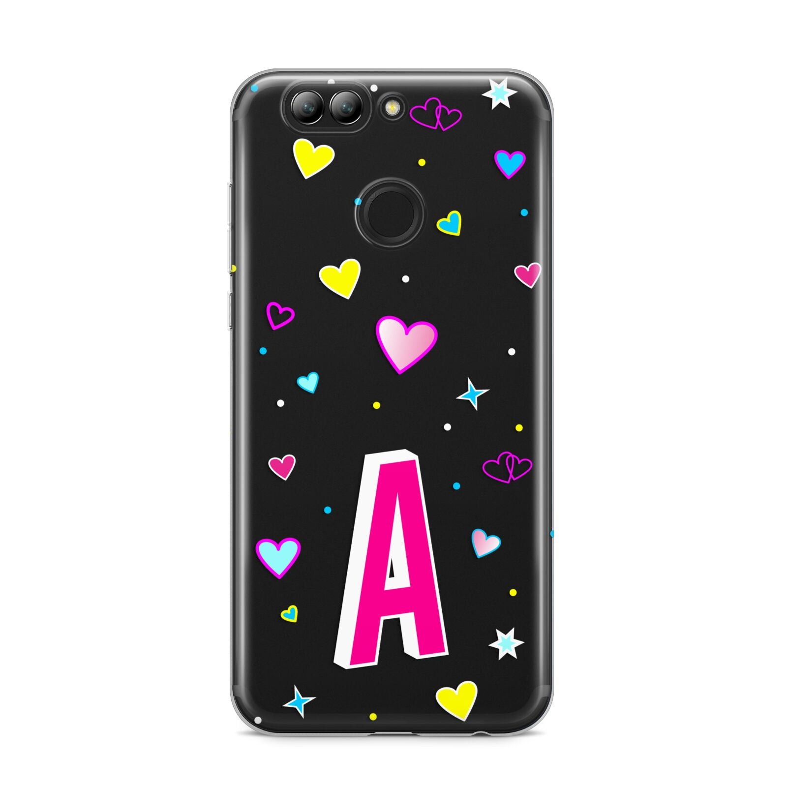 Personalised Heart Alphabet Clear Huawei Nova 2s Phone Case