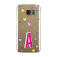 Personalised Heart Alphabet Clear Samsung Galaxy Case