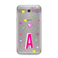 Personalised Heart Alphabet Clear Samsung Galaxy J7 2017 Case