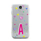 Personalised Heart Alphabet Clear Samsung Galaxy S4 Case