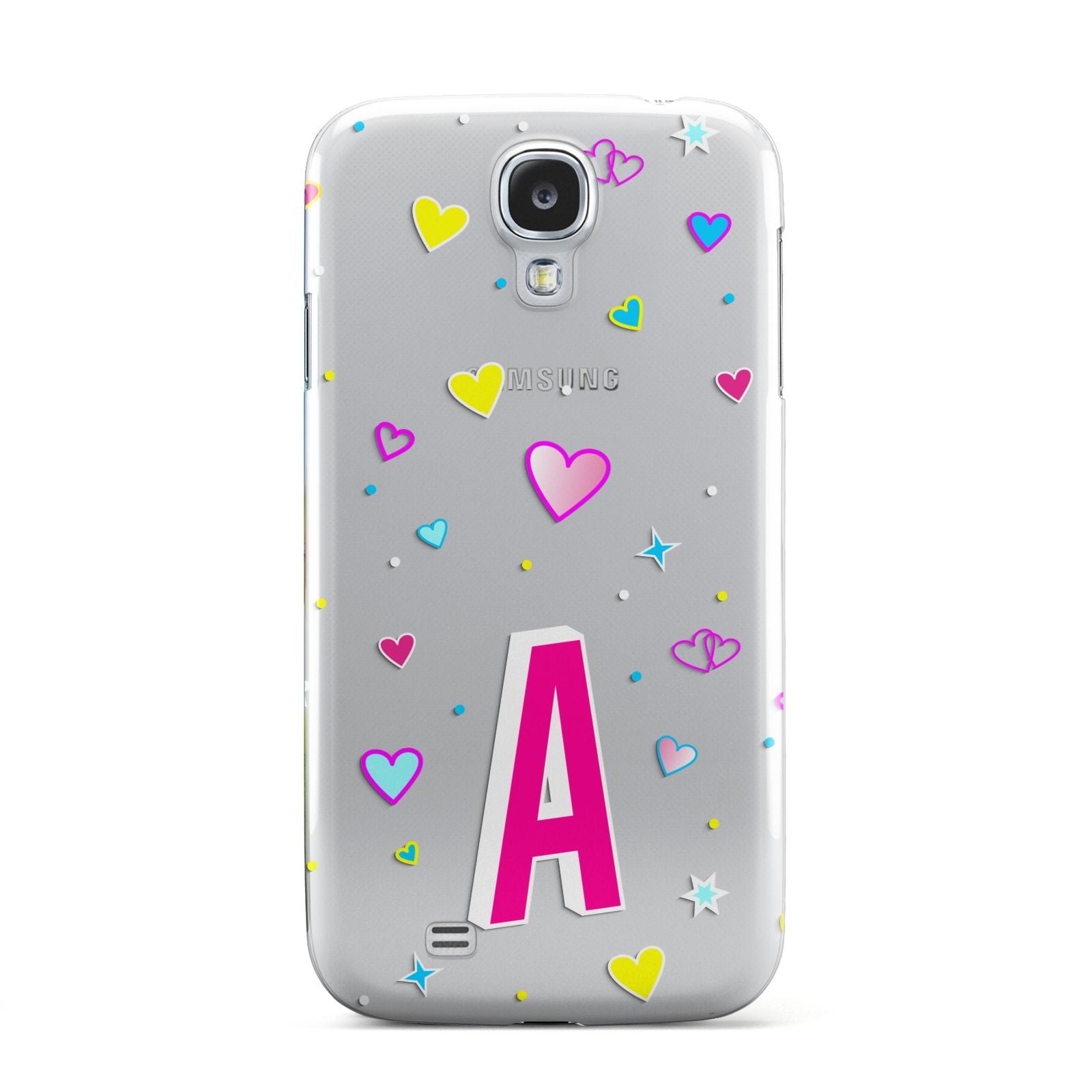 Personalised Heart Alphabet Clear Samsung Galaxy S4 Case