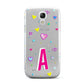 Personalised Heart Alphabet Clear Samsung Galaxy S4 Mini Case