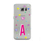 Personalised Heart Alphabet Clear Samsung Galaxy S6 Case