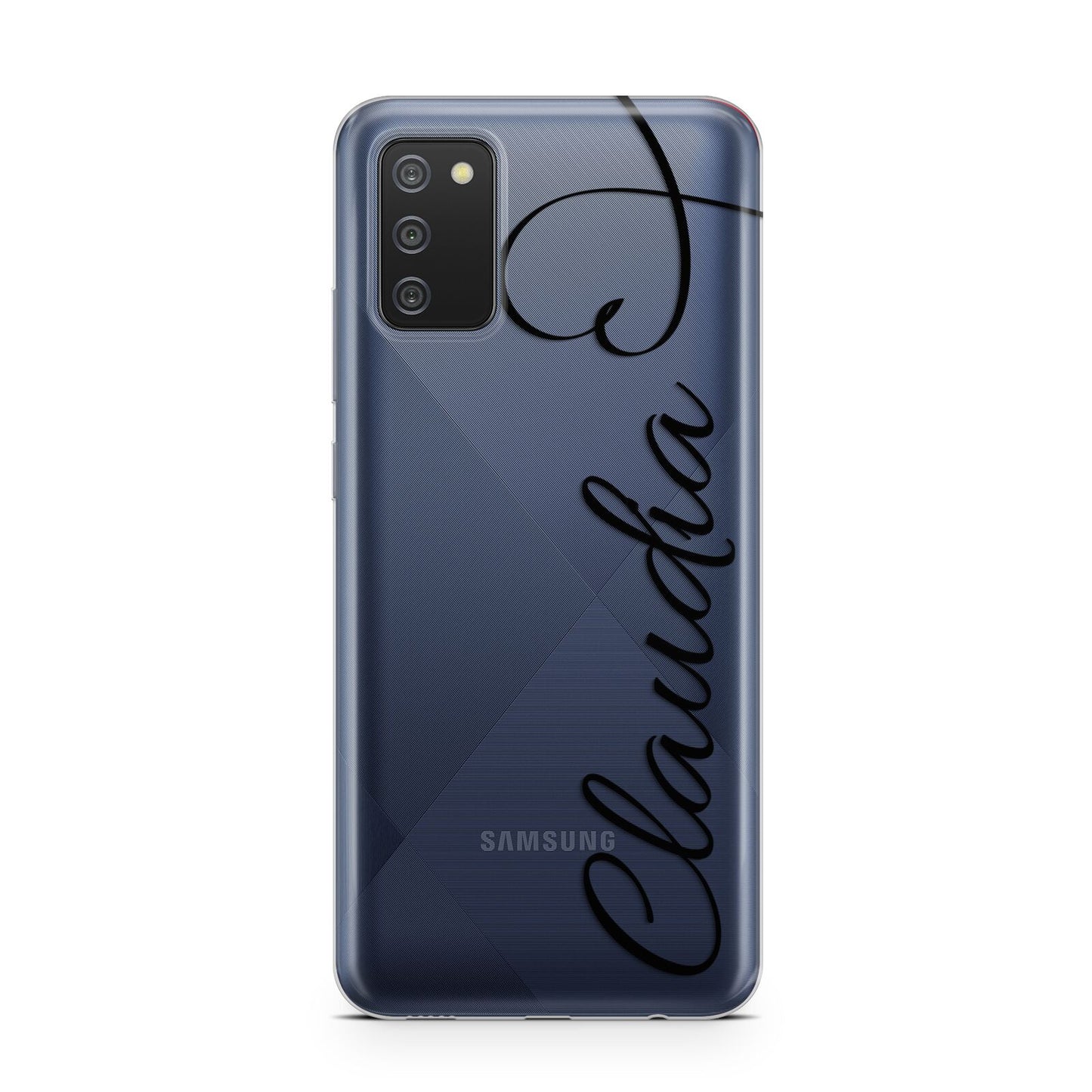 Personalised Heart Name Samsung A02s Case