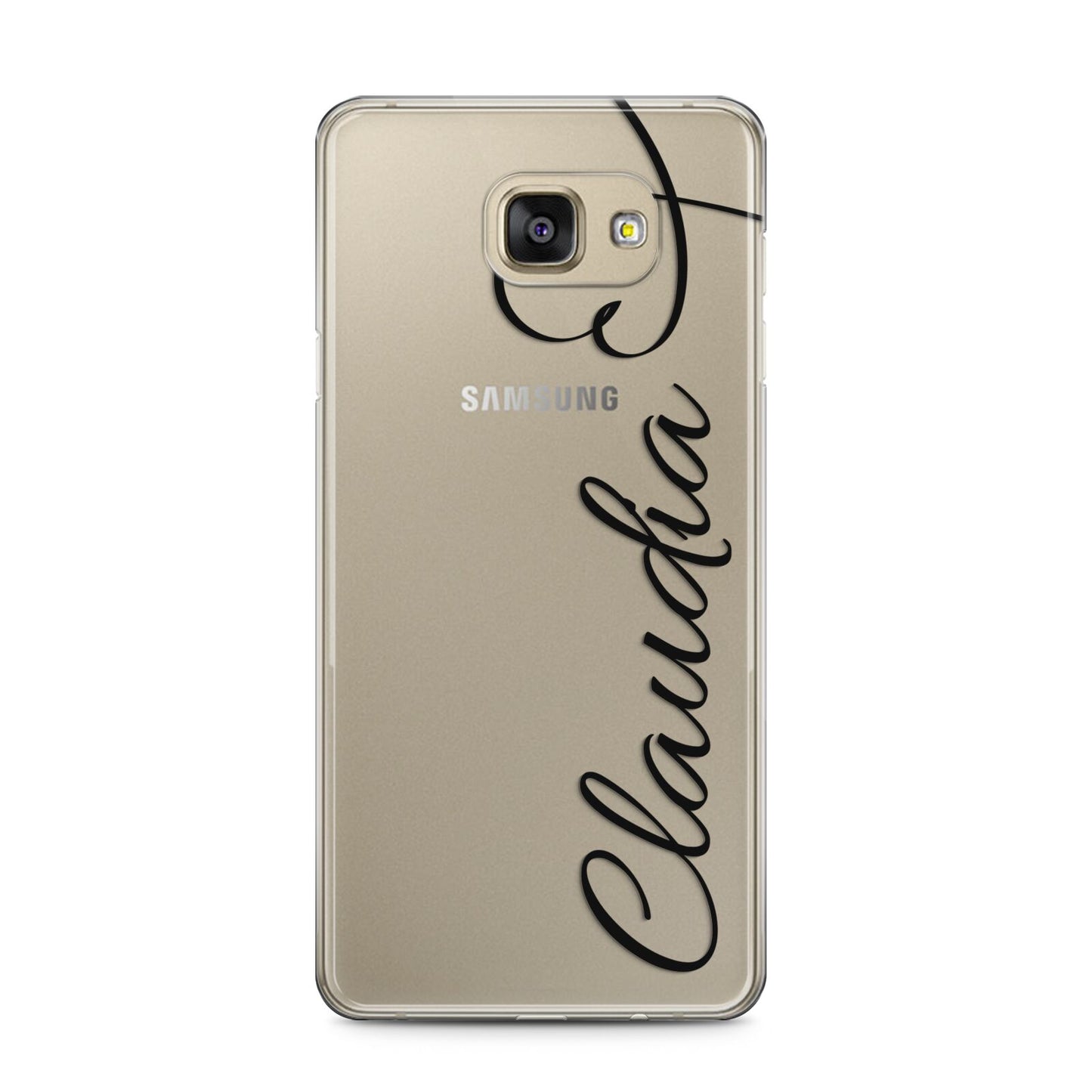 Personalised Heart Name Samsung Galaxy A5 2016 Case on gold phone