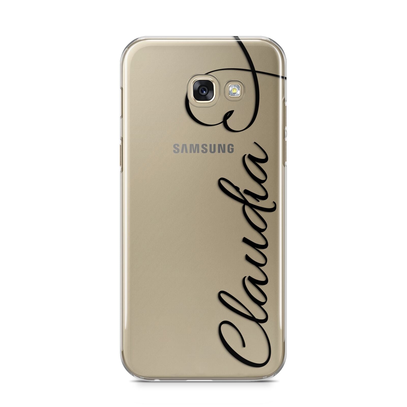 Personalised Heart Name Samsung Galaxy A5 2017 Case on gold phone