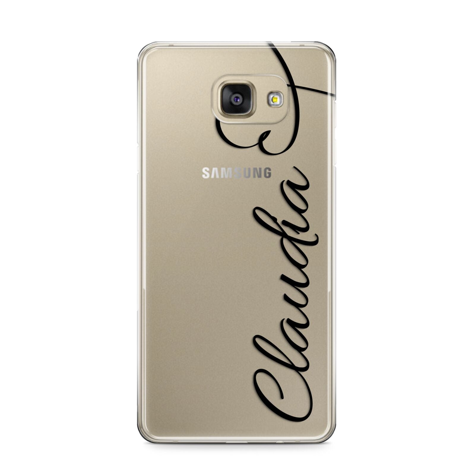 Personalised Heart Name Samsung Galaxy A9 2016 Case on gold phone