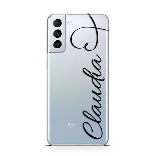 Personalised Heart Name Samsung S21 Plus Phone Case