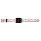 Personalised Heart Sweets Apple Watch Strap Landscape Image Red Hardware