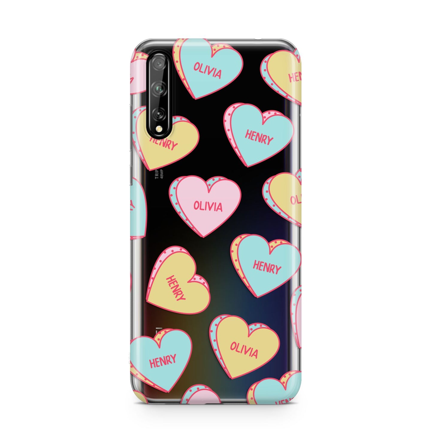 Personalised Heart Sweets Huawei Enjoy 10s Phone Case