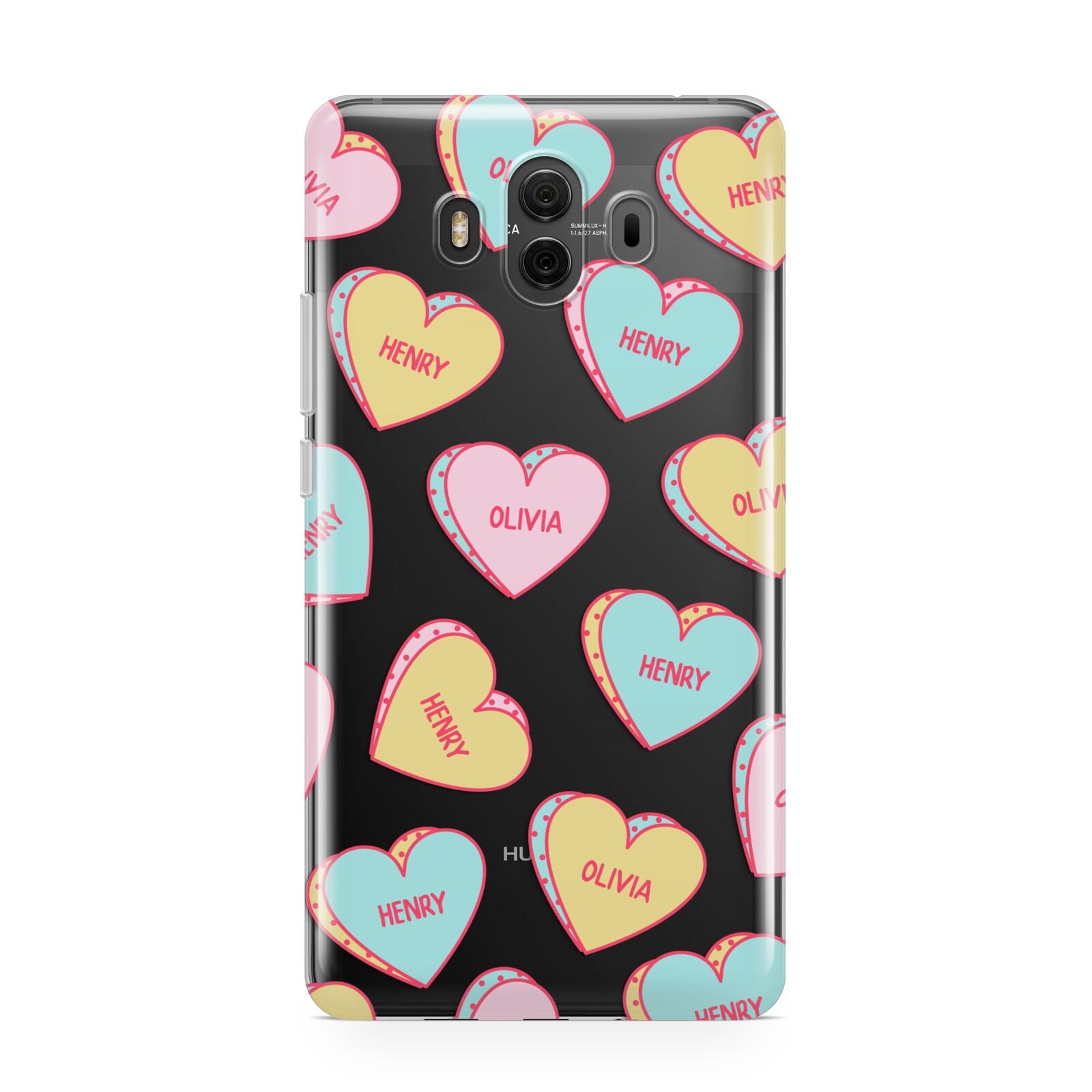 Personalised Heart Sweets Huawei Mate 10 Protective Phone Case