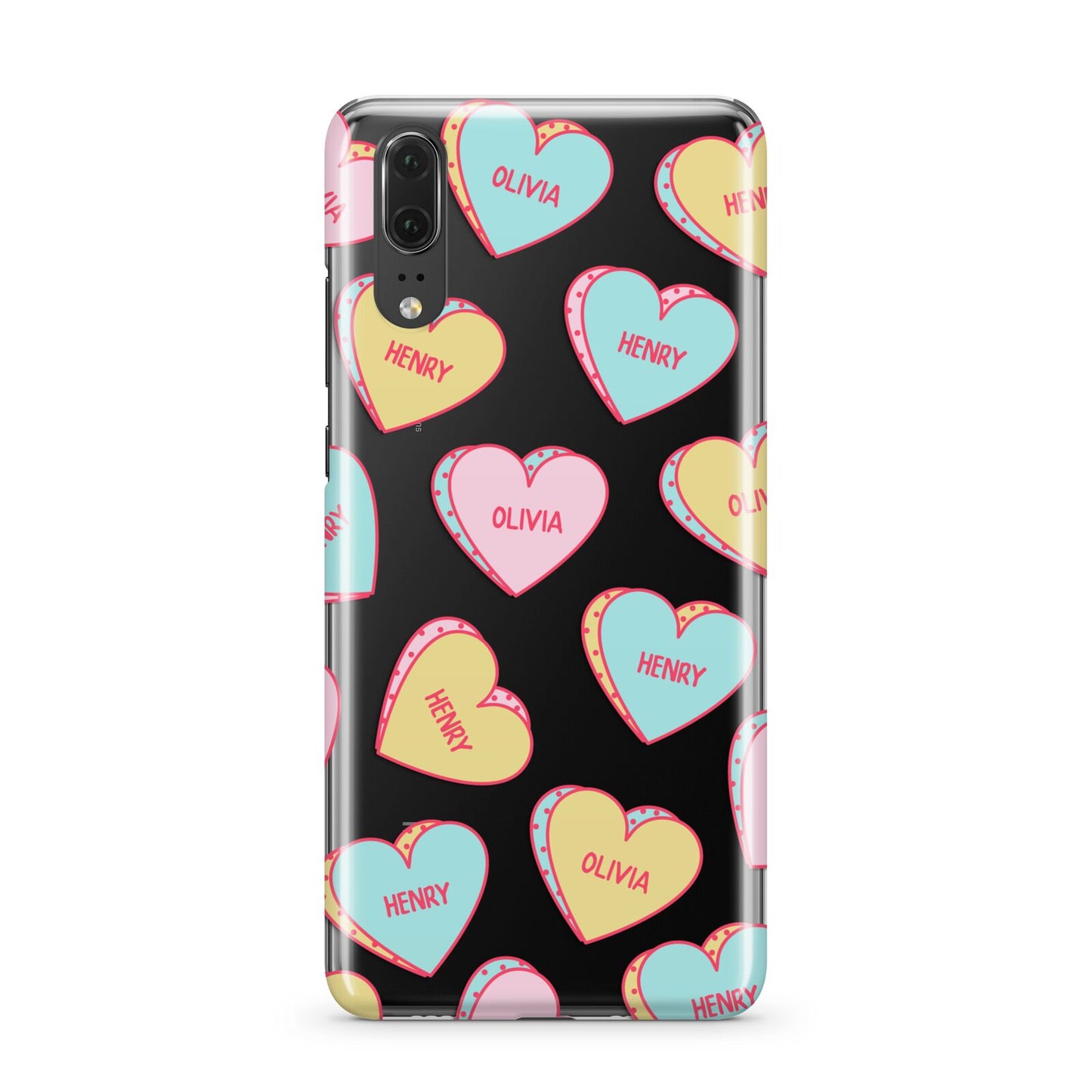 Personalised Heart Sweets Huawei P20 Phone Case