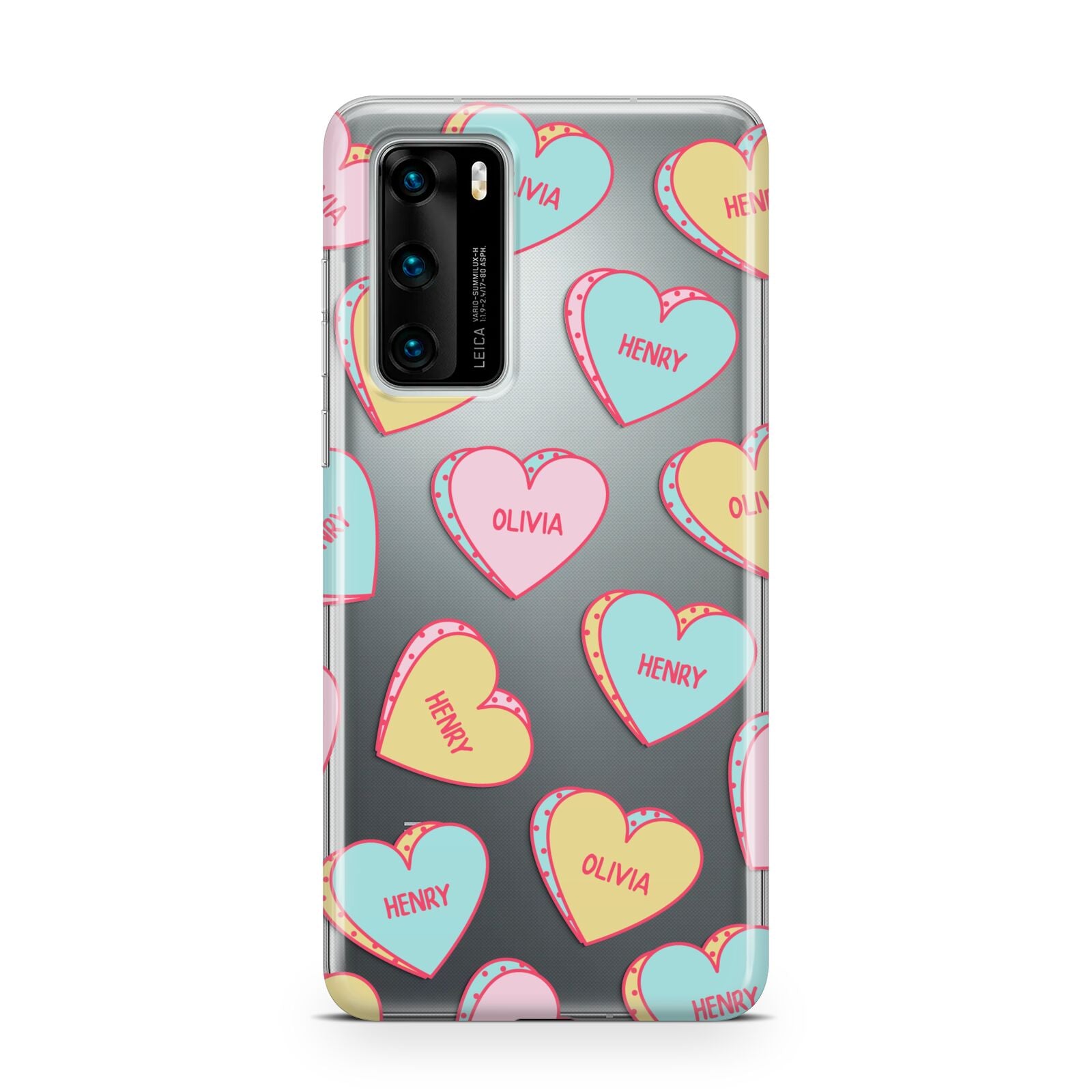 Personalised Heart Sweets Huawei P40 Phone Case