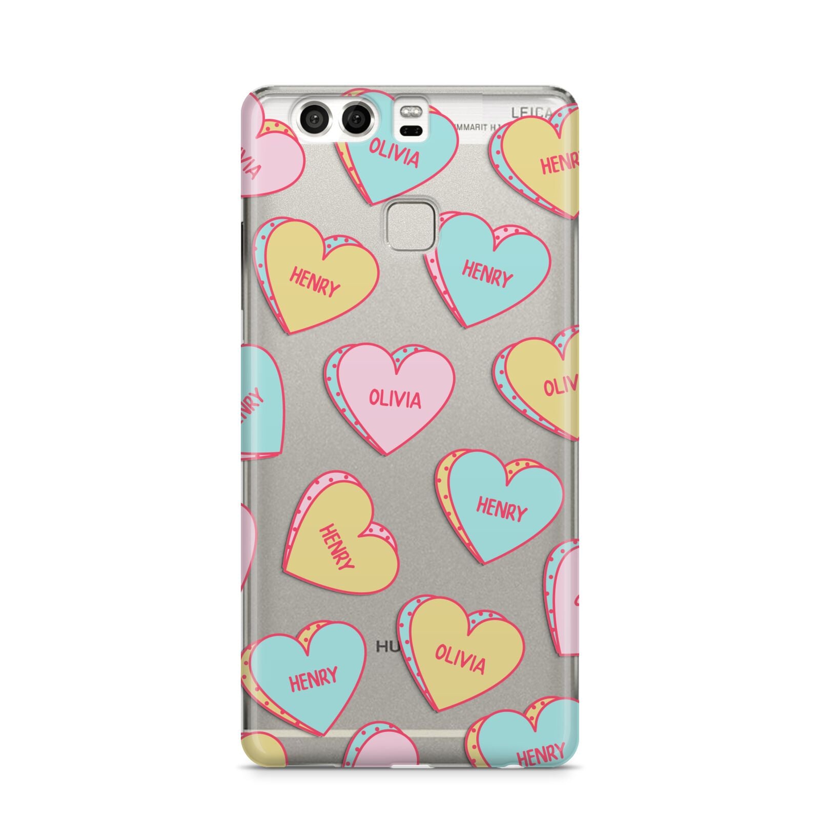 Personalised Heart Sweets Huawei P9 Case