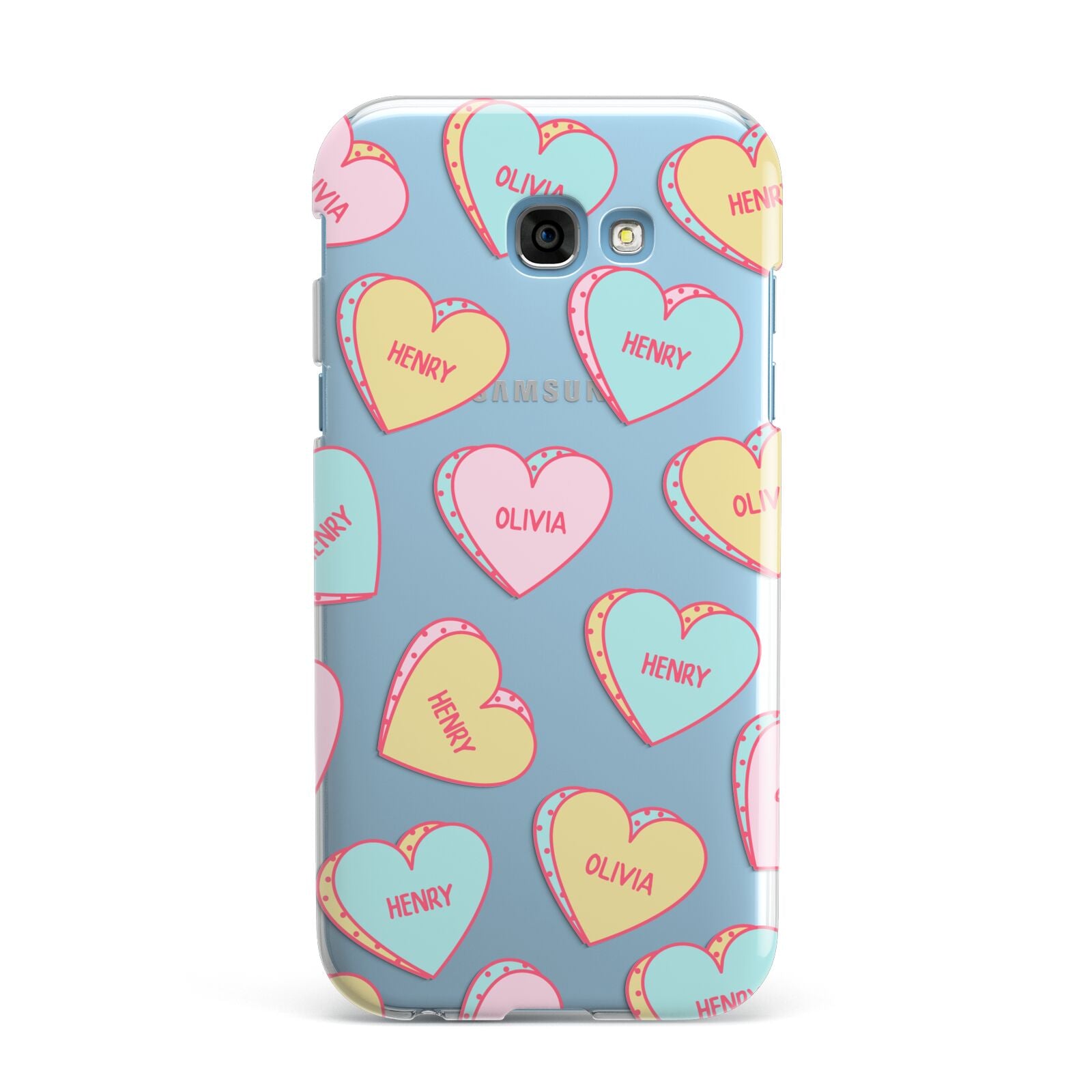 Personalised Heart Sweets Samsung Galaxy A7 2017 Case