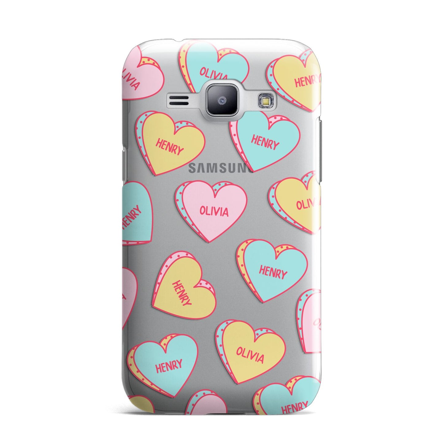 Personalised Heart Sweets Samsung Galaxy J1 2015 Case