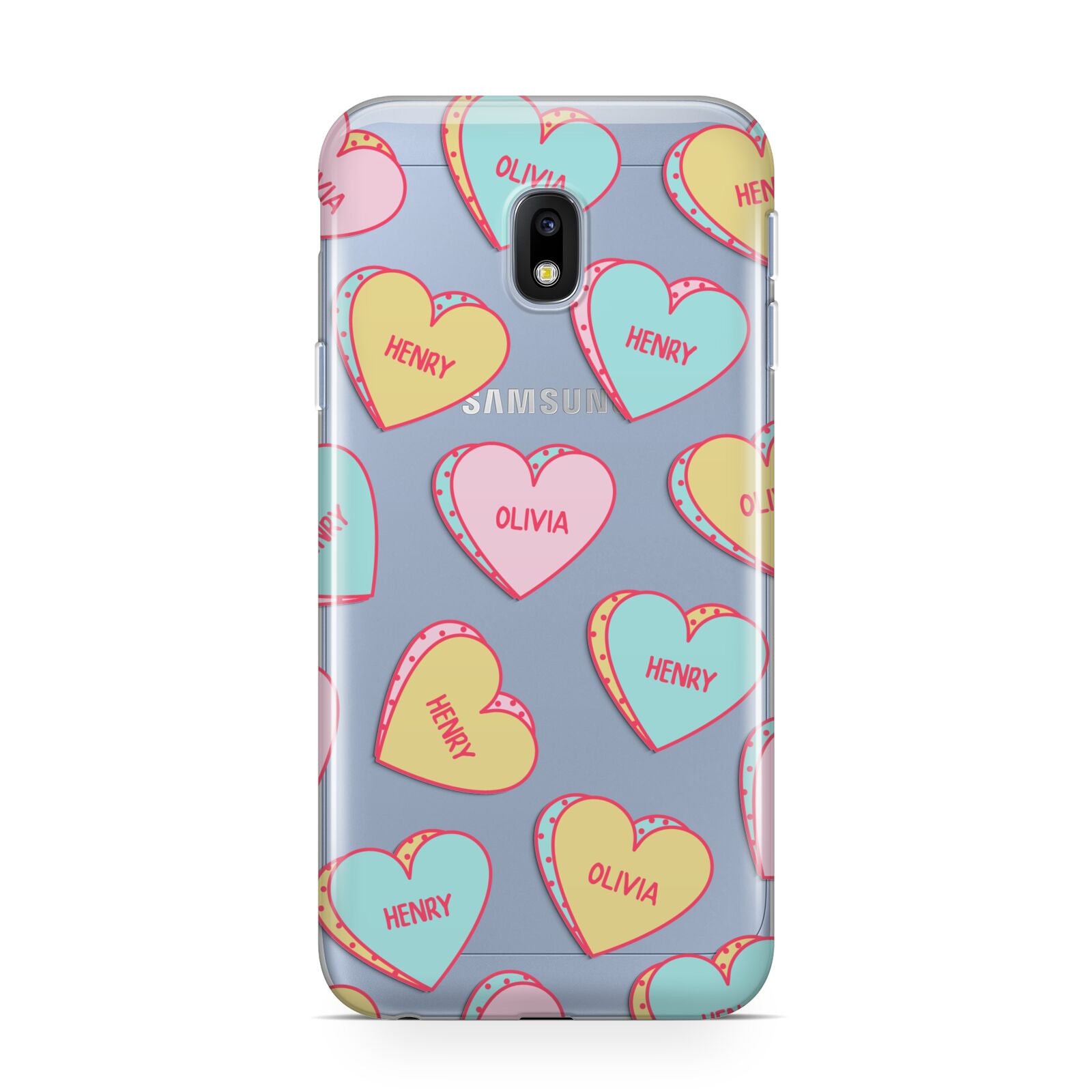 Personalised Heart Sweets Samsung Galaxy J3 2017 Case