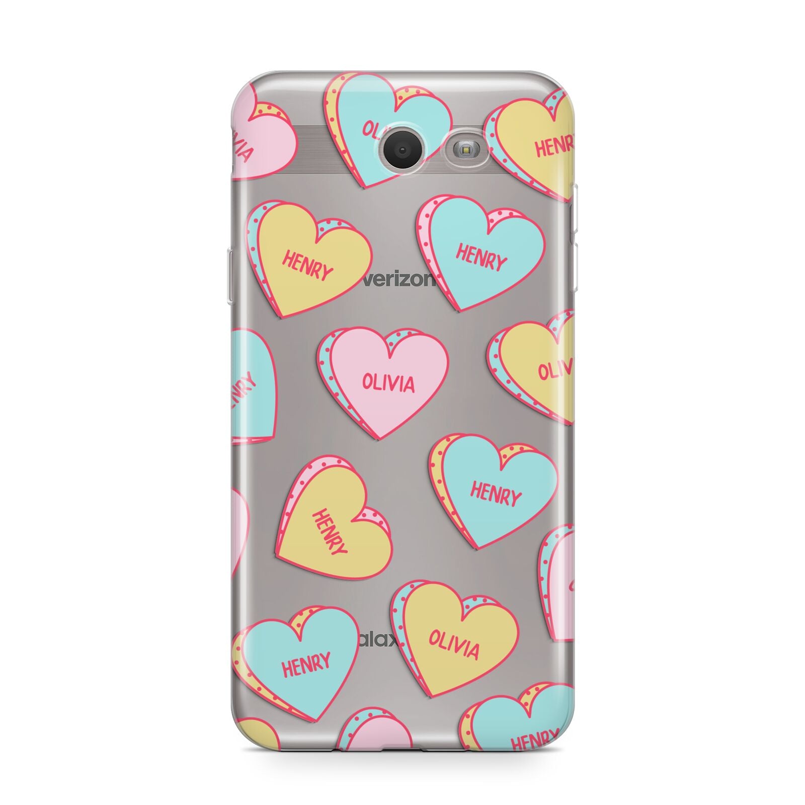 Personalised Heart Sweets Samsung Galaxy J7 2017 Case