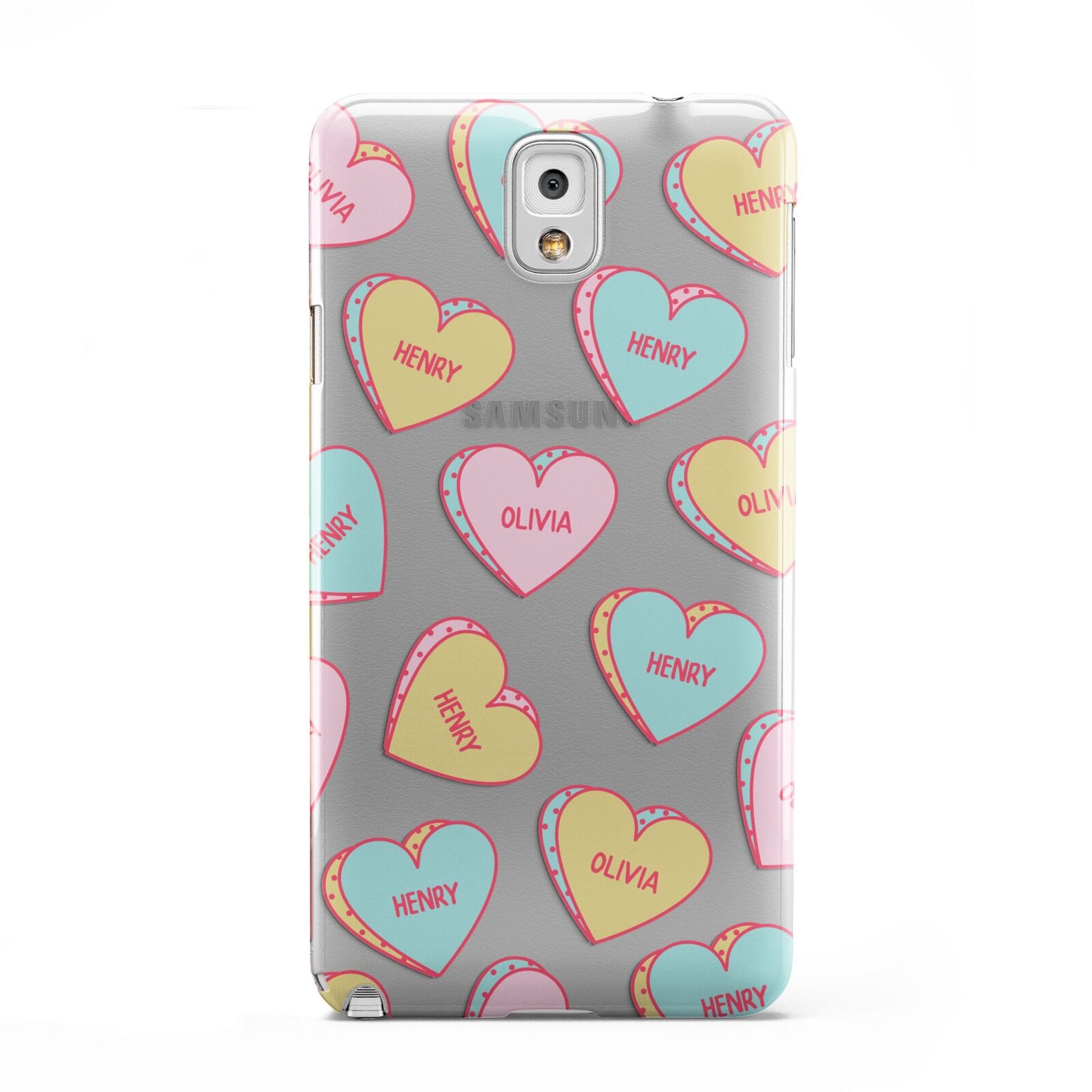 Personalised Heart Sweets Samsung Galaxy Note 3 Case