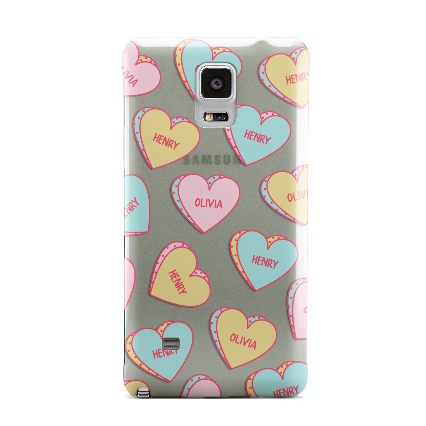 Personalised Heart Sweets Samsung Galaxy Note 4 Case