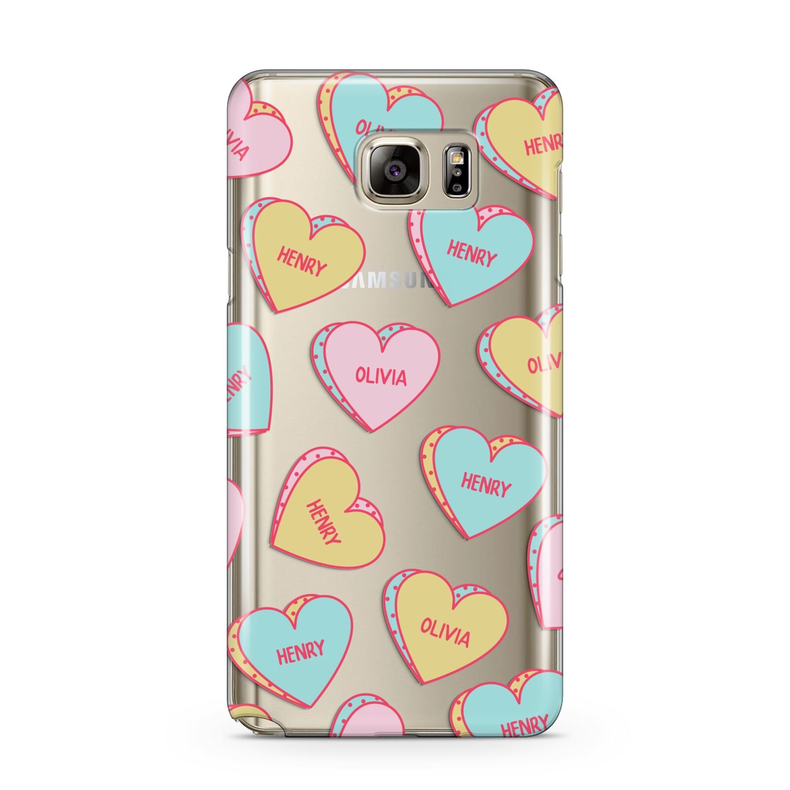 Personalised Heart Sweets Samsung Galaxy Note 5 Case
