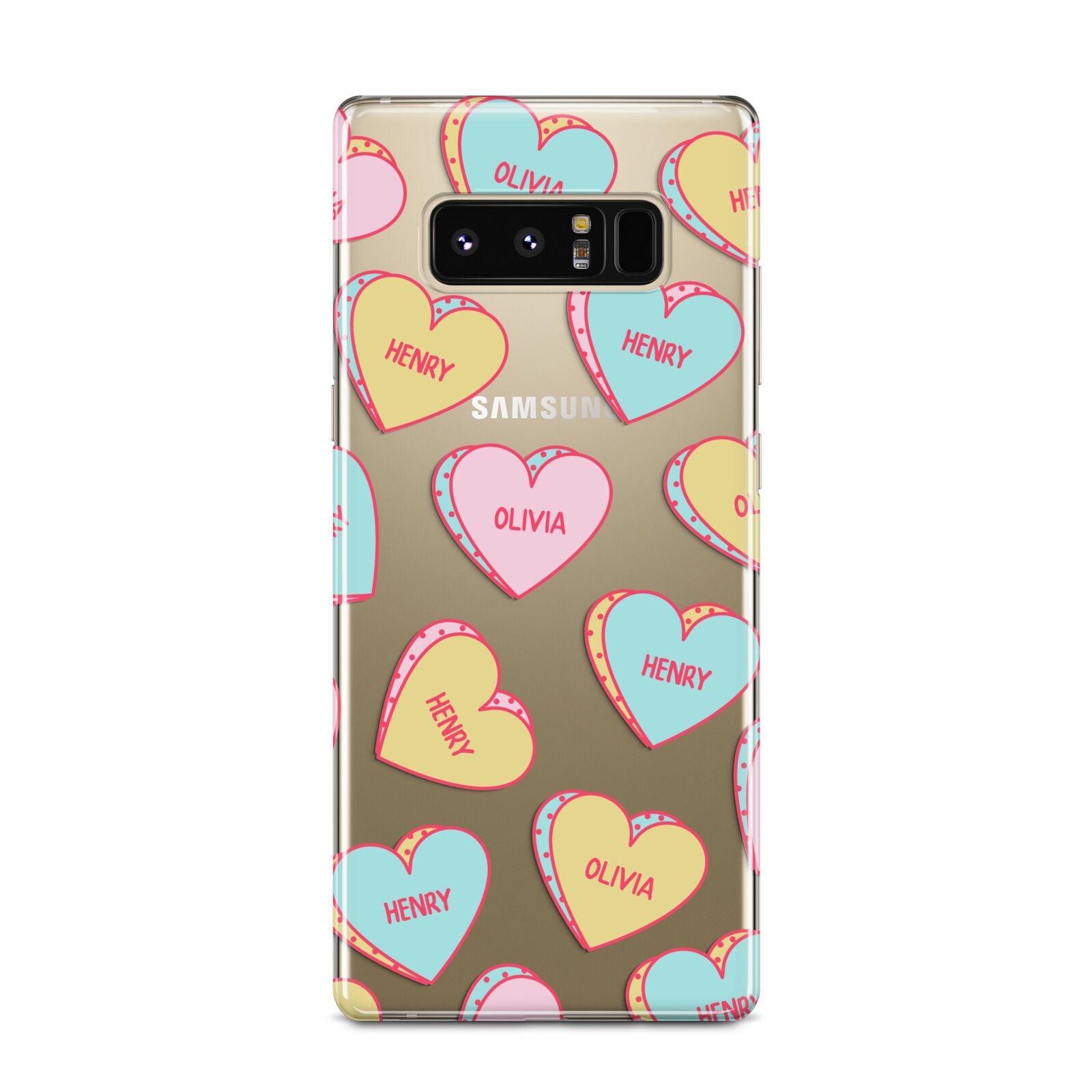 Personalised Heart Sweets Samsung Galaxy Note 8 Case