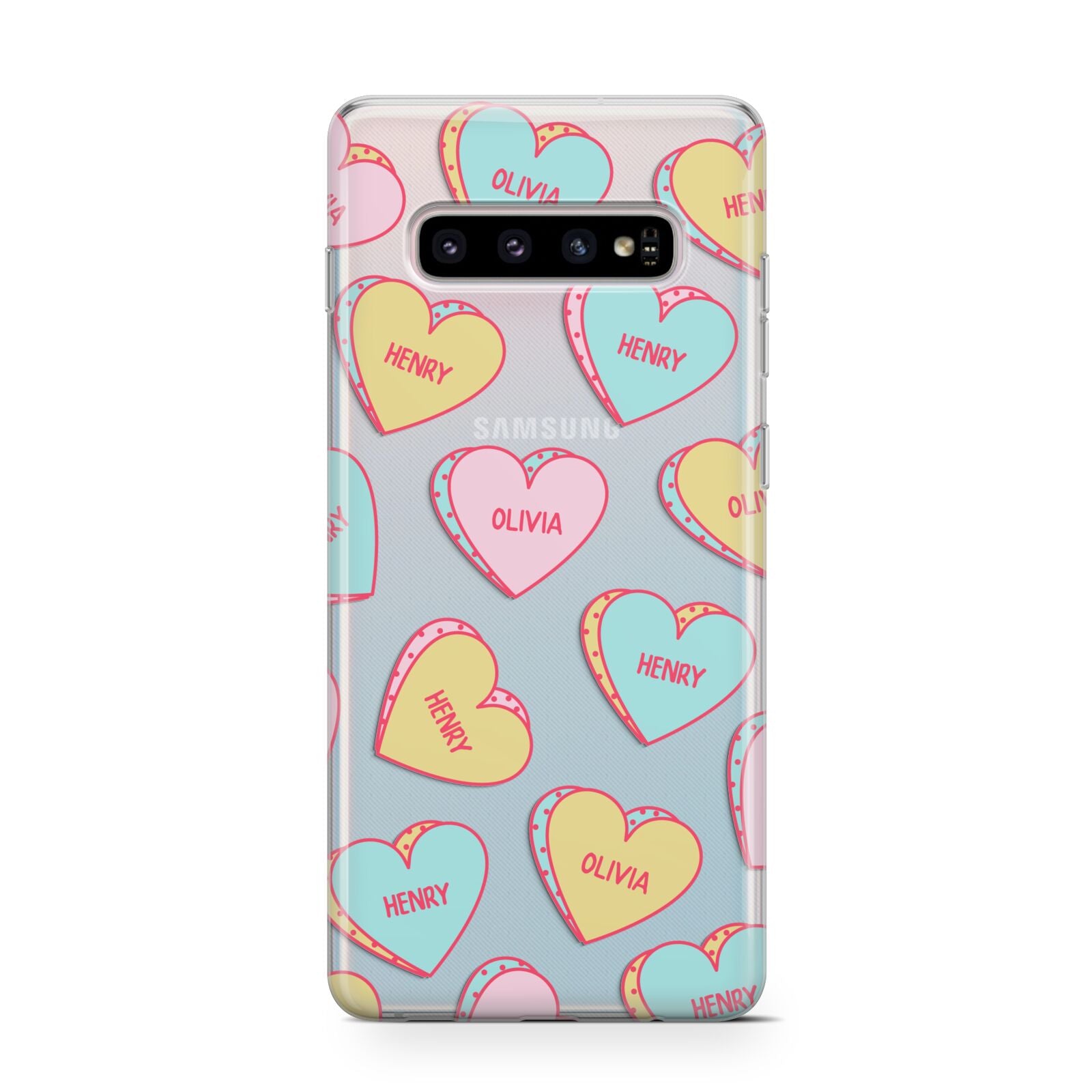 Personalised Heart Sweets Samsung Galaxy S10 Case