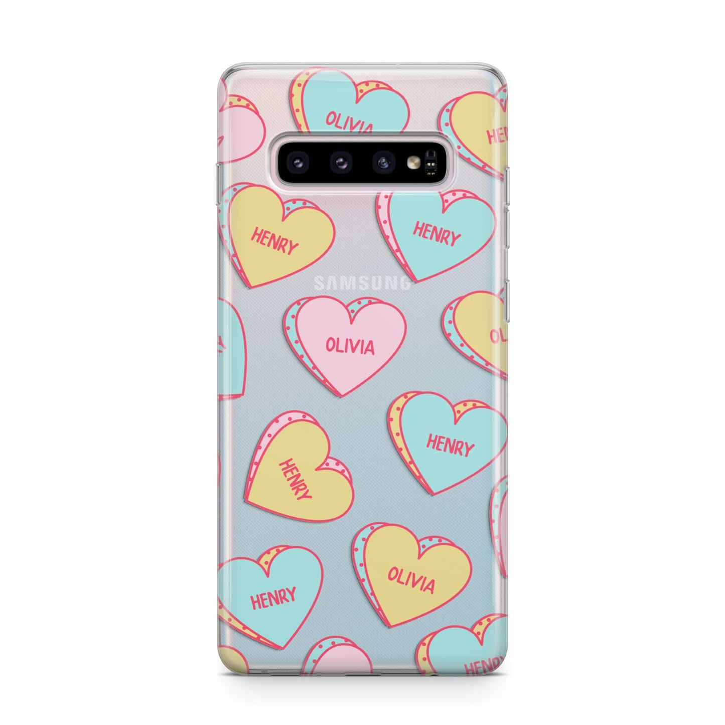 Personalised Heart Sweets Samsung Galaxy S10 Plus Case