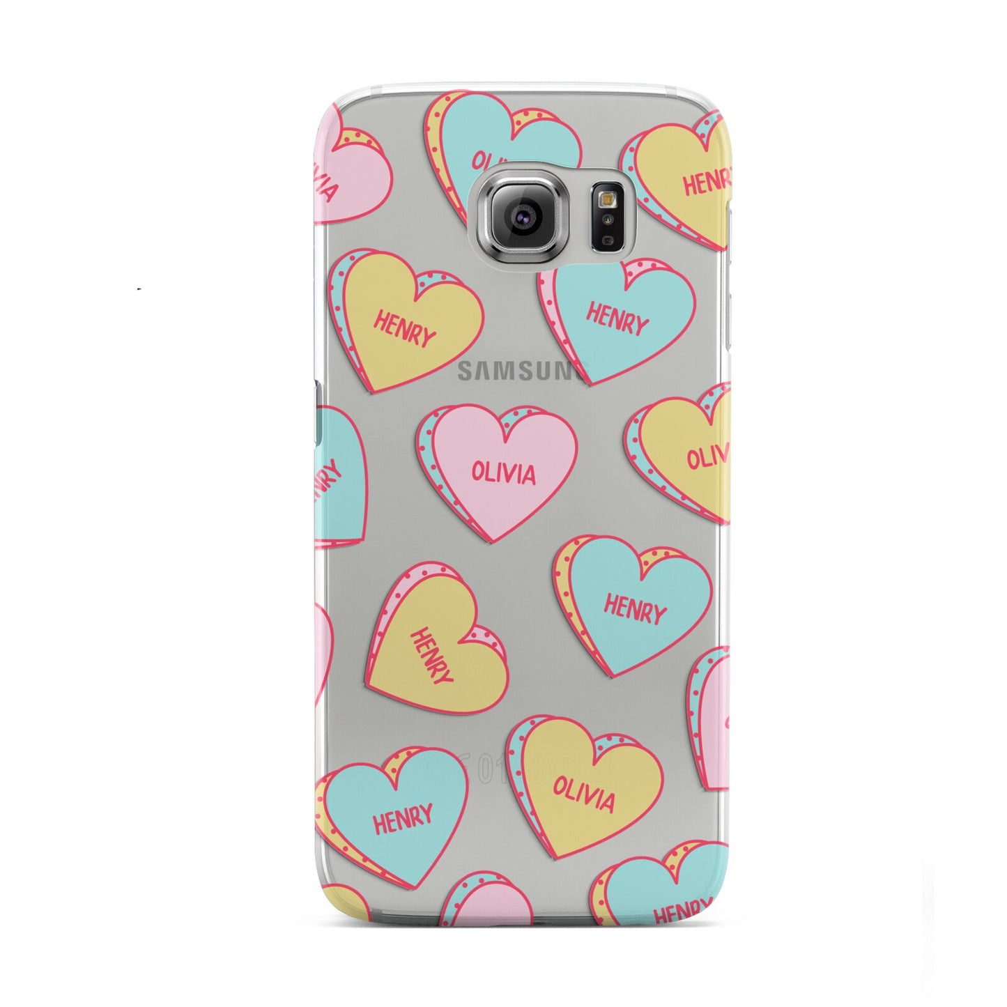 Personalised Heart Sweets Samsung Galaxy S6 Case