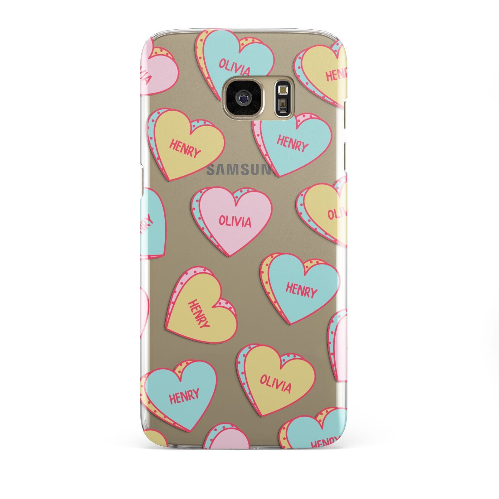 Personalised Heart Sweets Samsung Galaxy S7 Edge Case