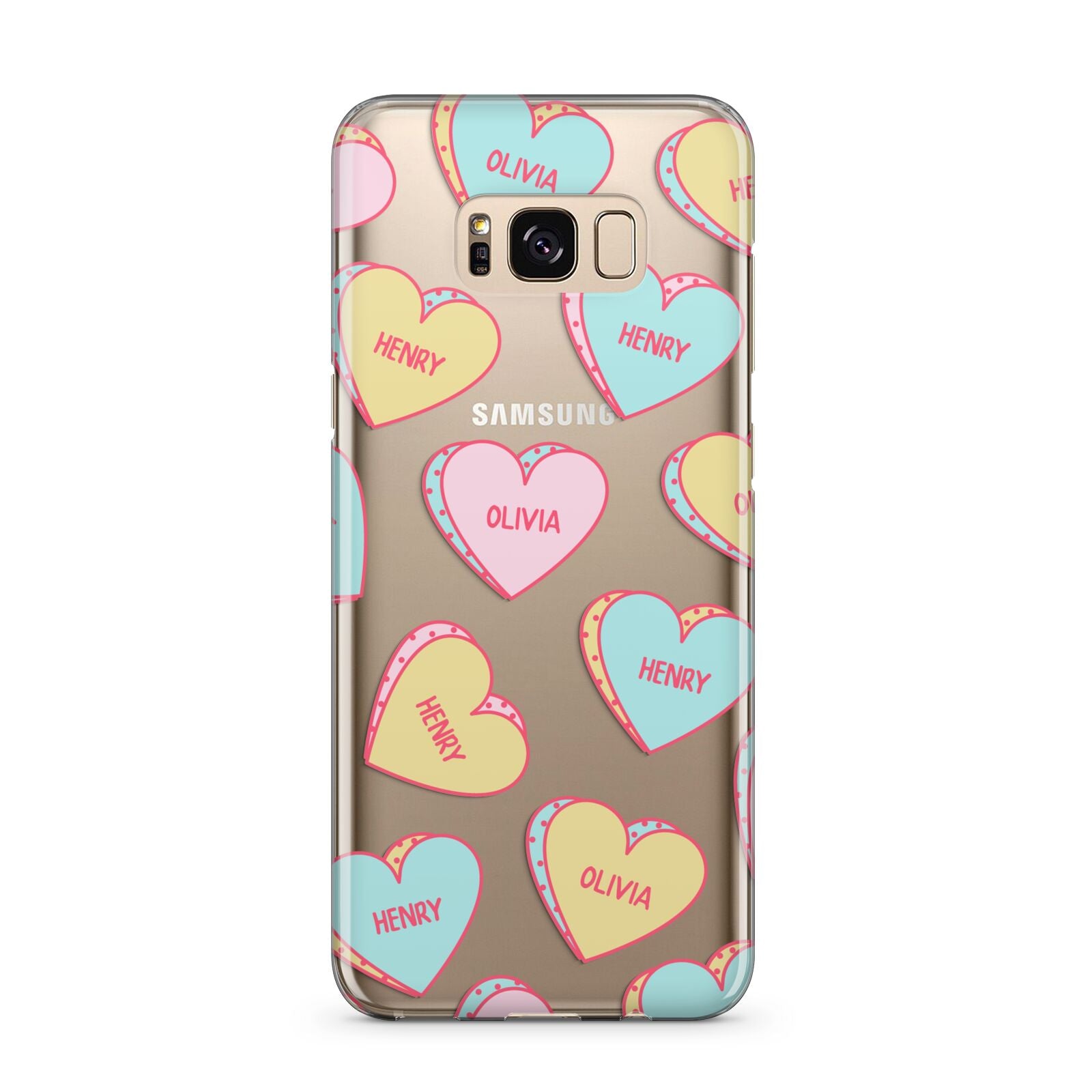 Personalised Heart Sweets Samsung Galaxy S8 Plus Case