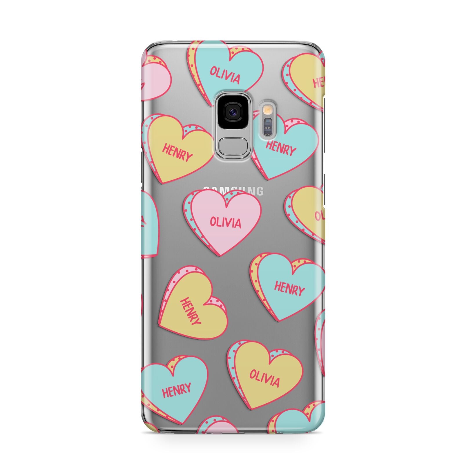 Personalised Heart Sweets Samsung Galaxy S9 Case