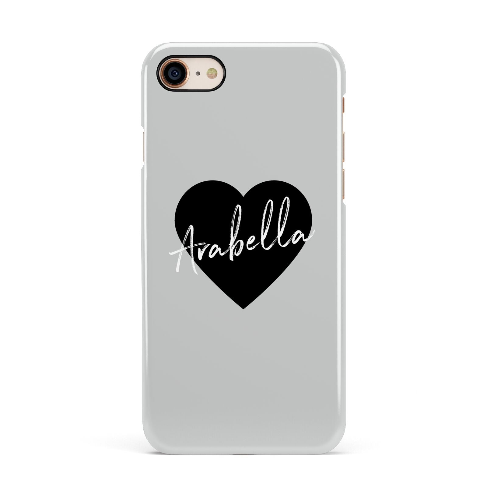 Personalised Heart Valentines Apple iPhone 7 8 3D Snap Case