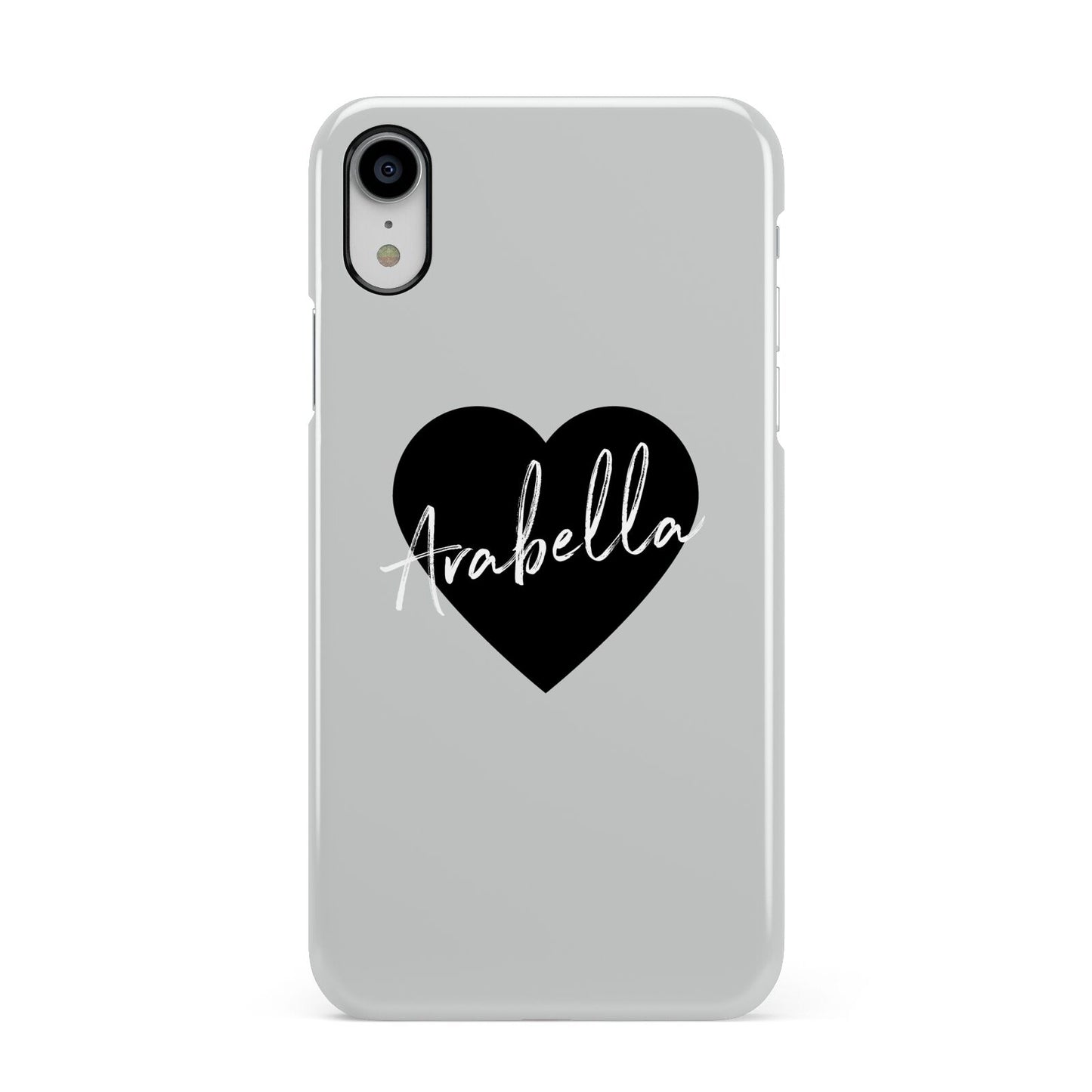 Personalised Heart Valentines Apple iPhone XR White 3D Snap Case