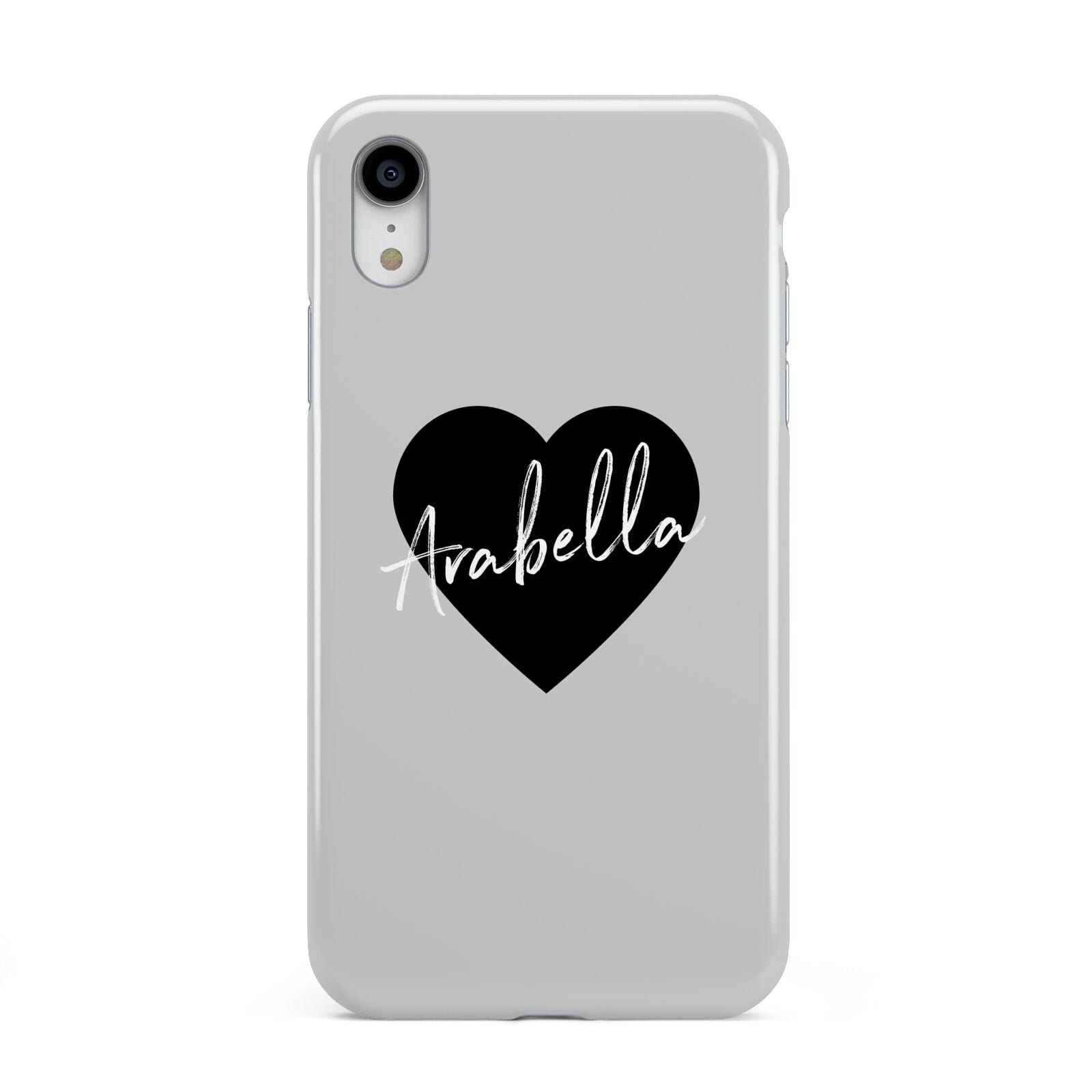 Personalised Heart Valentines Apple iPhone XR White 3D Tough Case