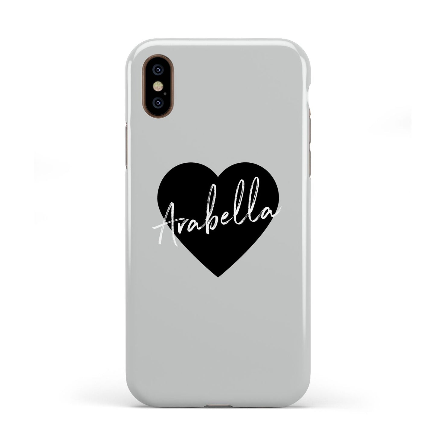 Personalised Heart Valentines Apple iPhone XS 3D Tough