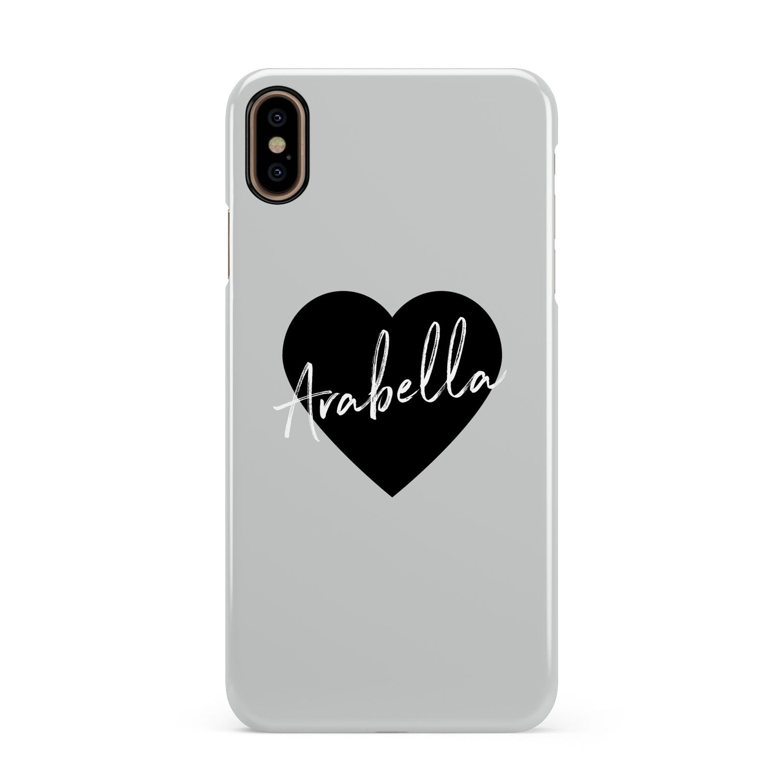 Personalised Heart Valentines Apple iPhone Xs Max 3D Snap Case