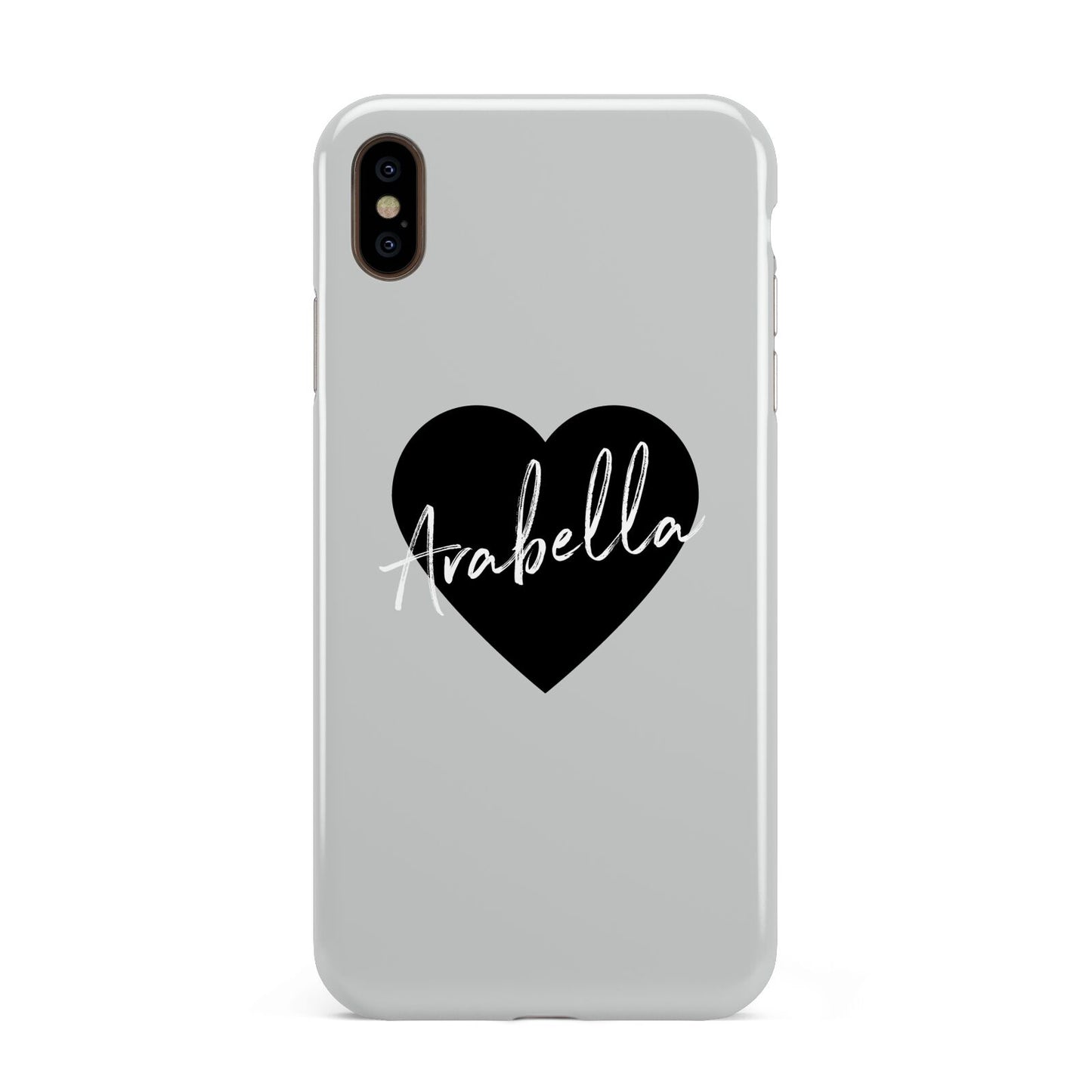 Personalised Heart Valentines Apple iPhone Xs Max 3D Tough Case