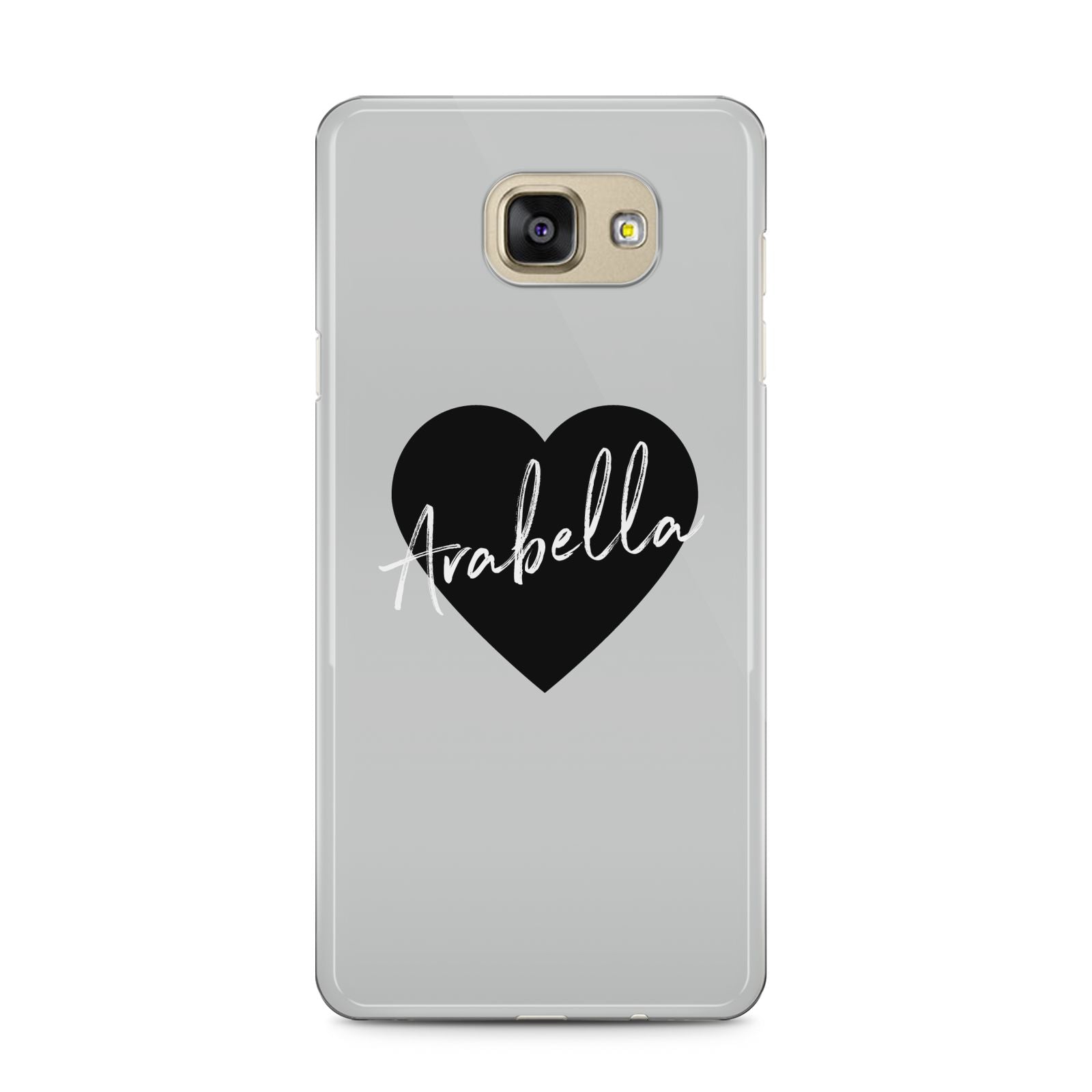 Personalised Heart Valentines Samsung Galaxy A5 2016 Case on gold phone