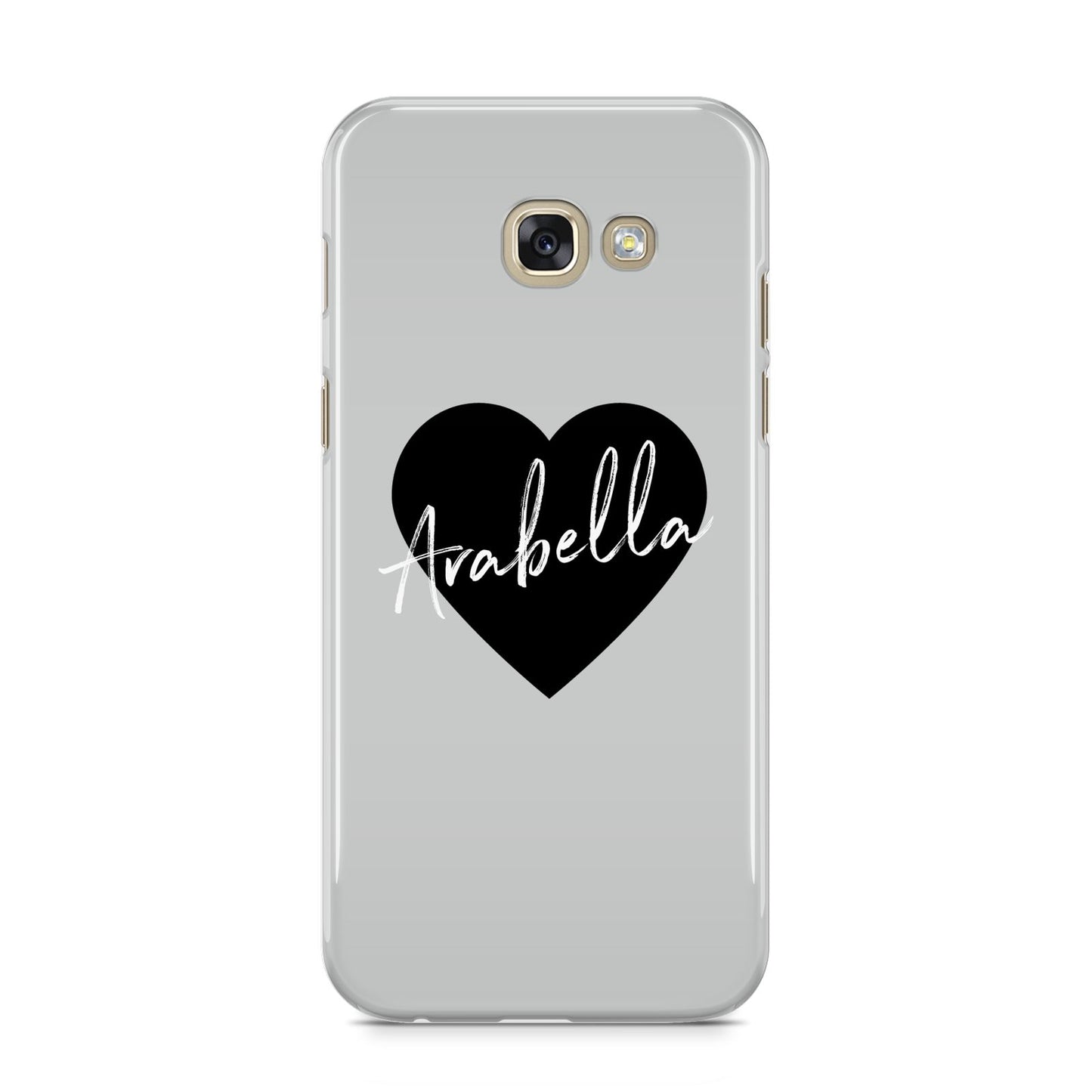 Personalised Heart Valentines Samsung Galaxy A5 2017 Case on gold phone