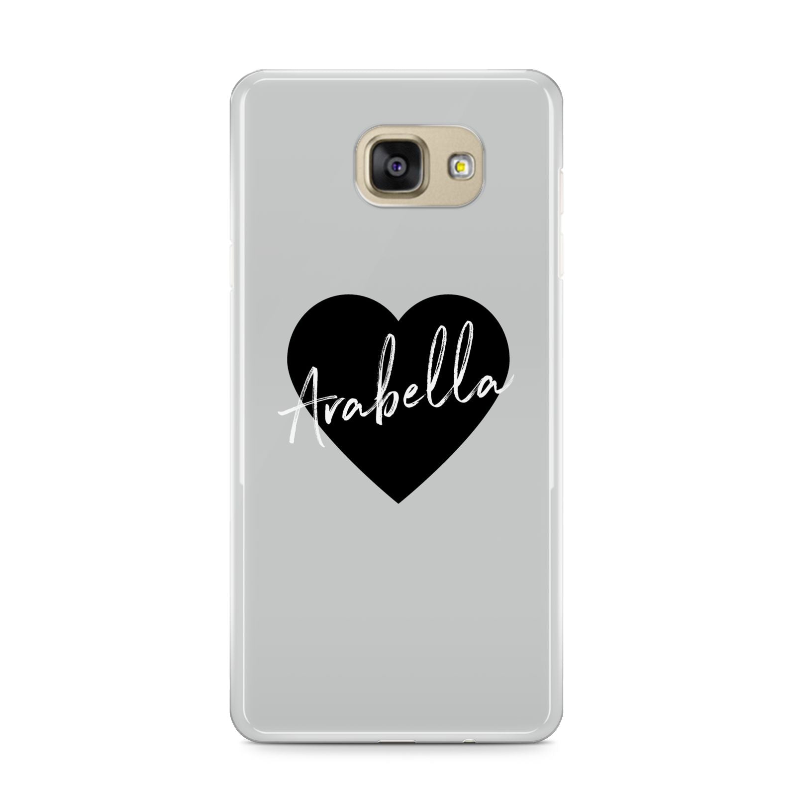 Personalised Heart Valentines Samsung Galaxy A9 2016 Case on gold phone