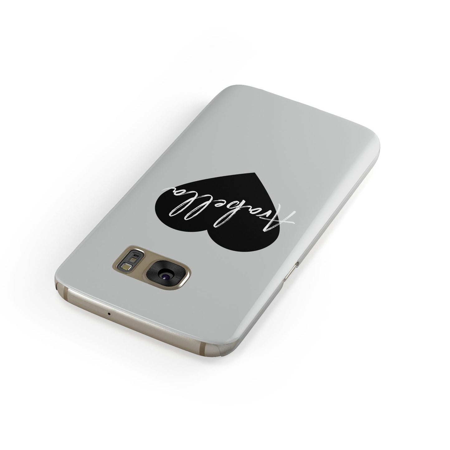 Personalised Heart Valentines Samsung Galaxy Case Front Close Up