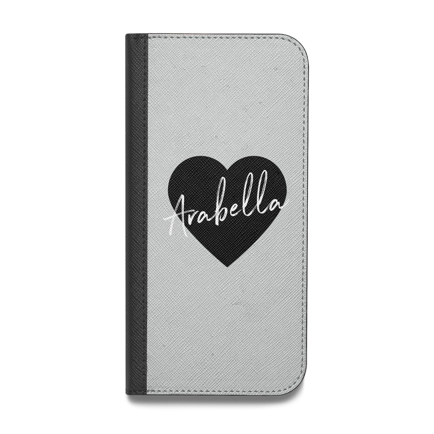 Personalised Heart Valentines Vegan Leather Flip Samsung Case