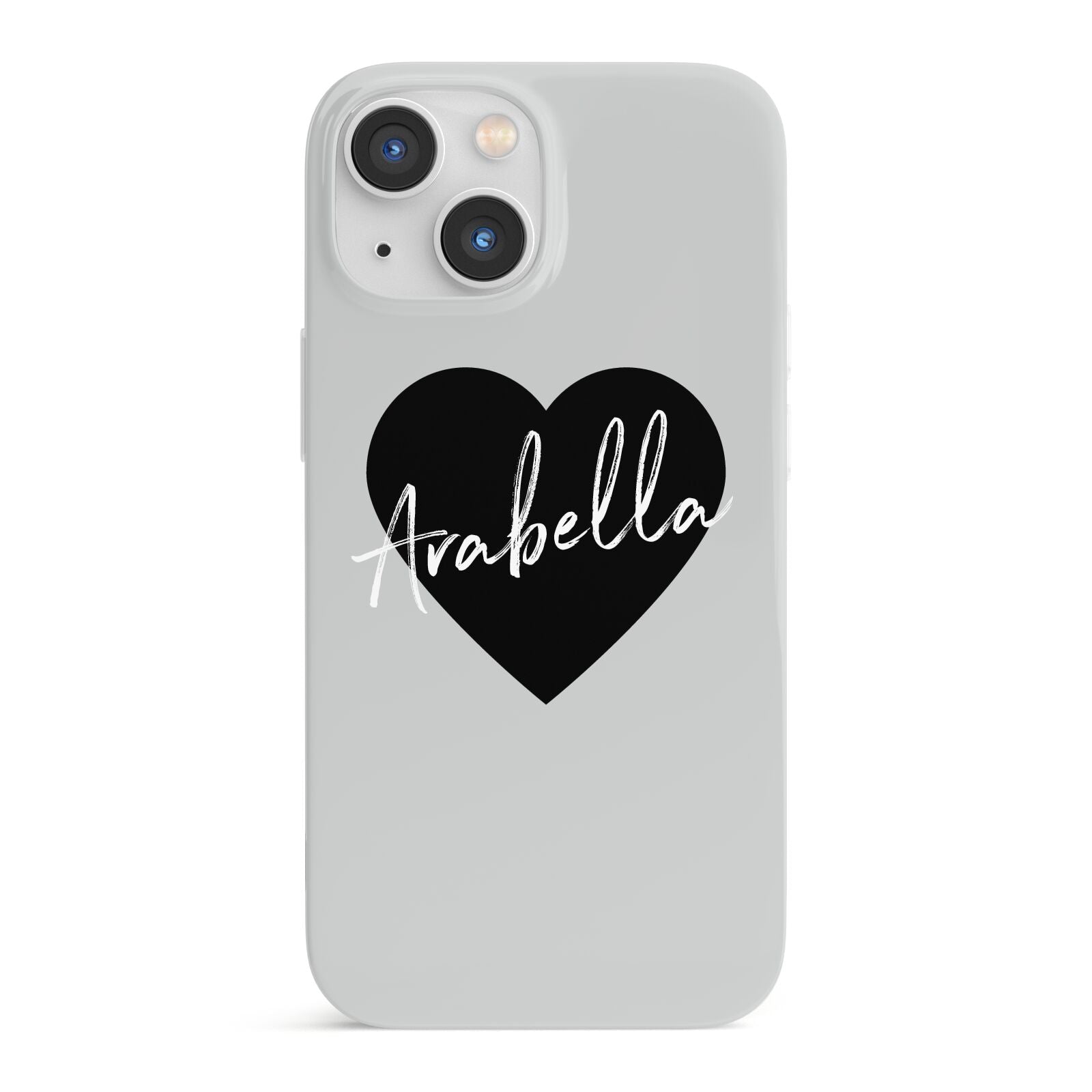 Personalised Heart Valentines iPhone 13 Mini Full Wrap 3D Snap Case