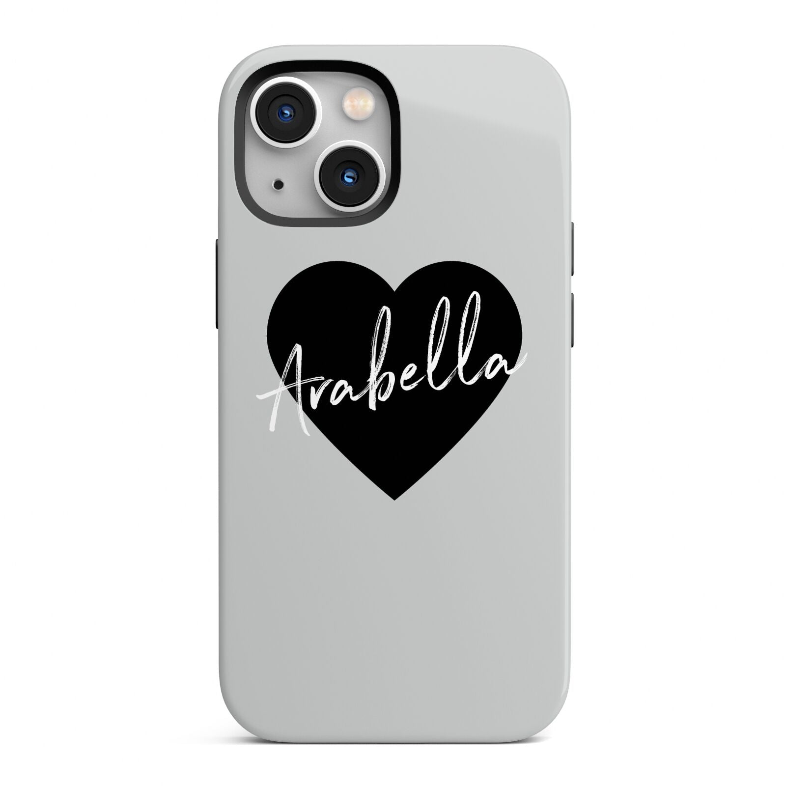 Personalised Heart Valentines iPhone 13 Mini Full Wrap 3D Tough Case