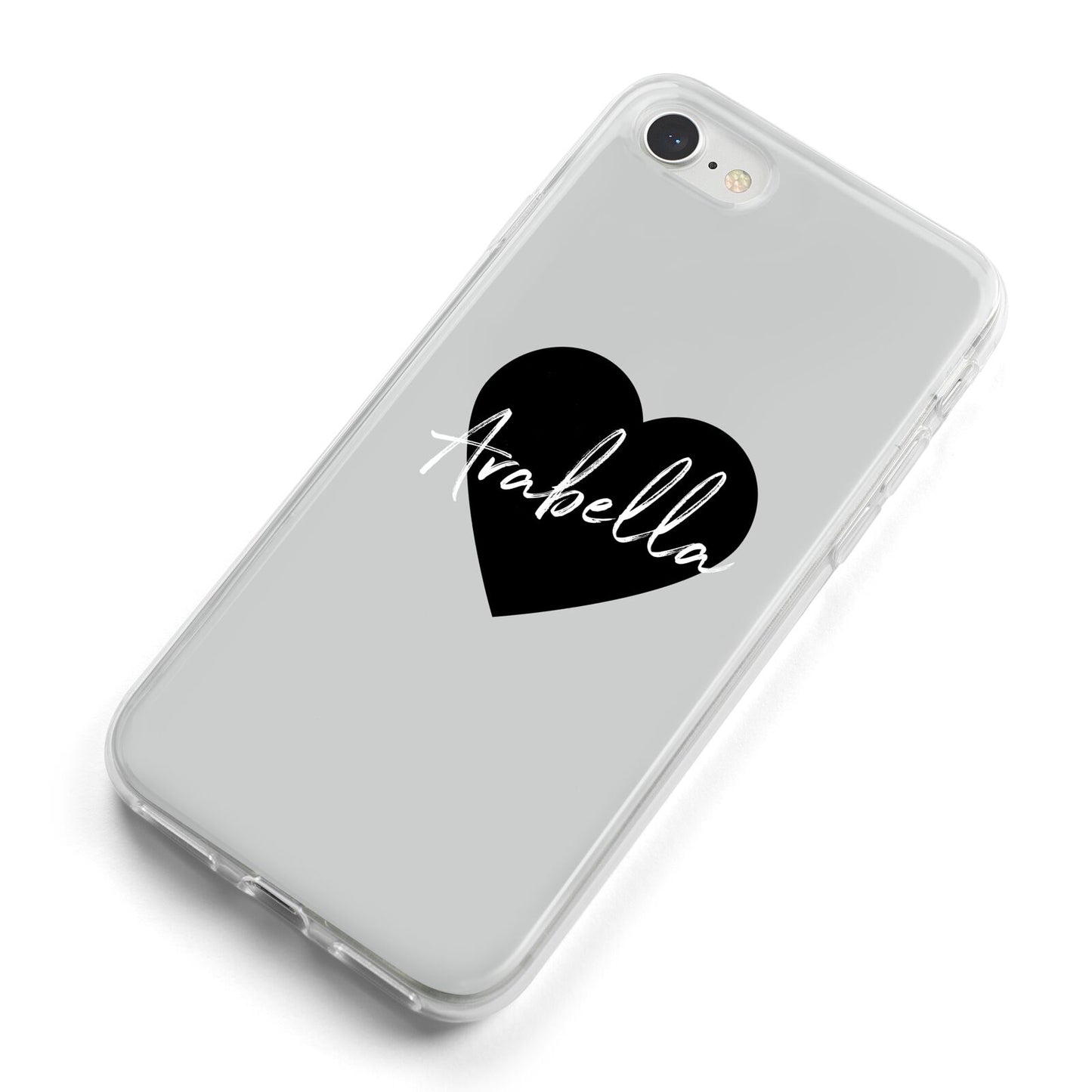 Personalised Heart Valentines iPhone 8 Bumper Case on Silver iPhone Alternative Image