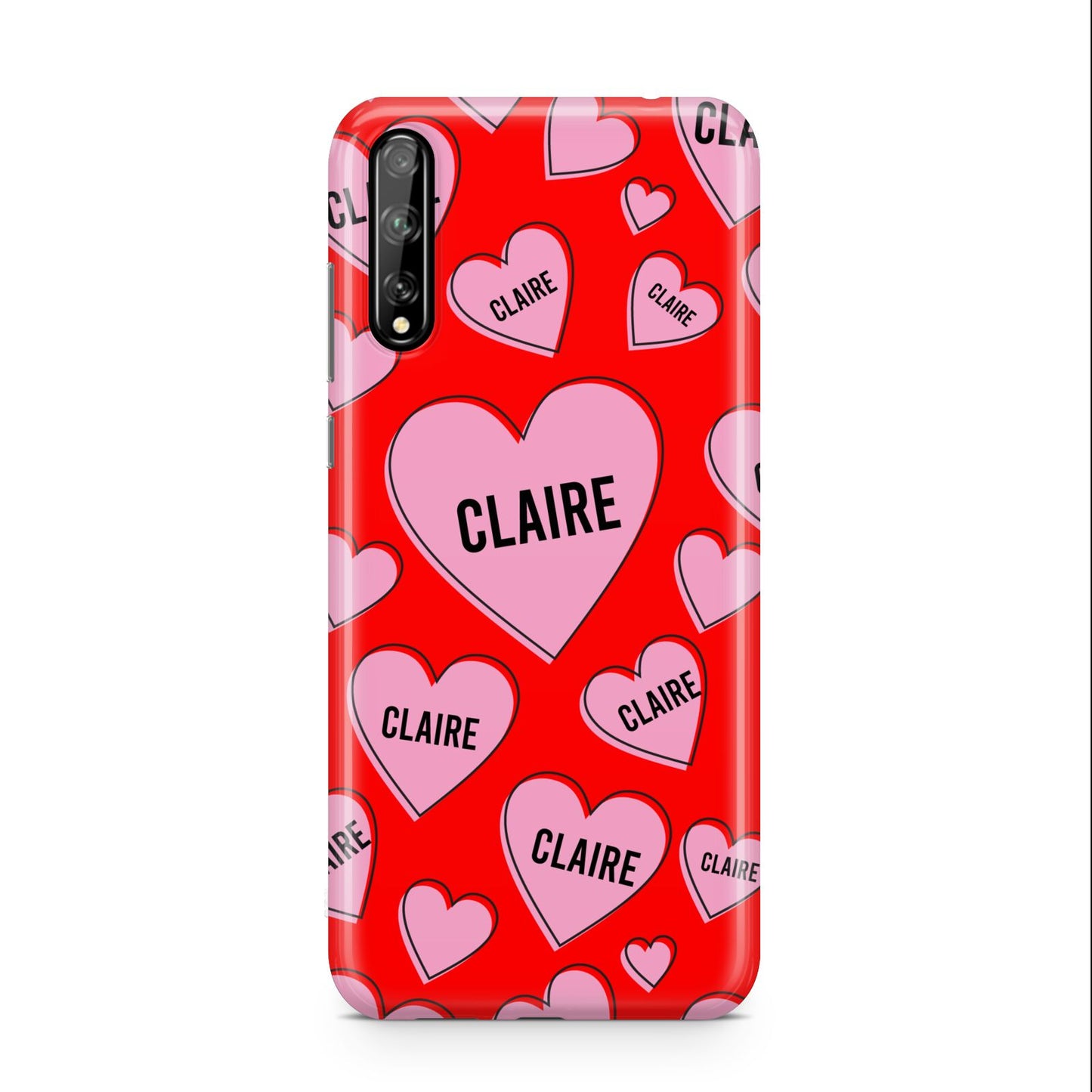 Personalised Hearts Huawei Enjoy 10s Phone Case