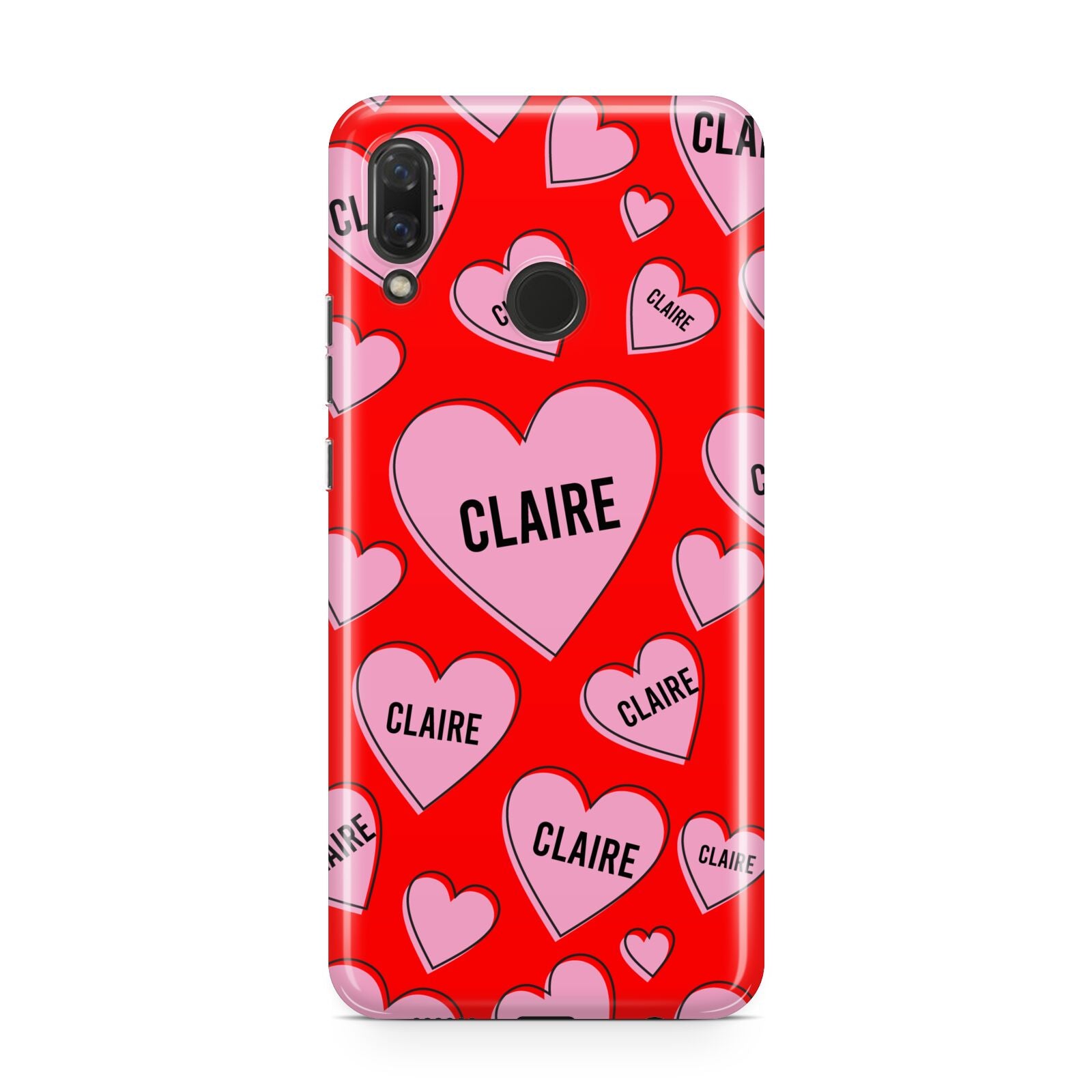 Personalised Hearts Huawei Nova 3 Phone Case