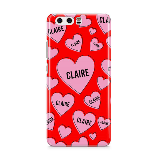 Personalised Hearts Huawei P10 Phone Case